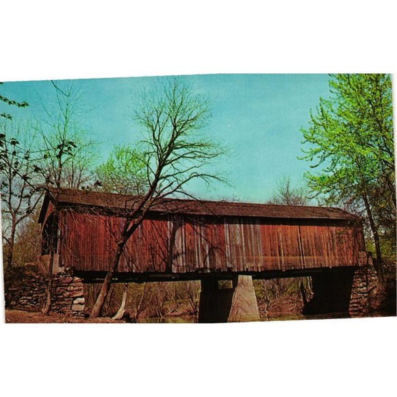 Fort River Covered Bridge Skinner State Park Massachusetts Postcards Travel - Picture 1 of 2